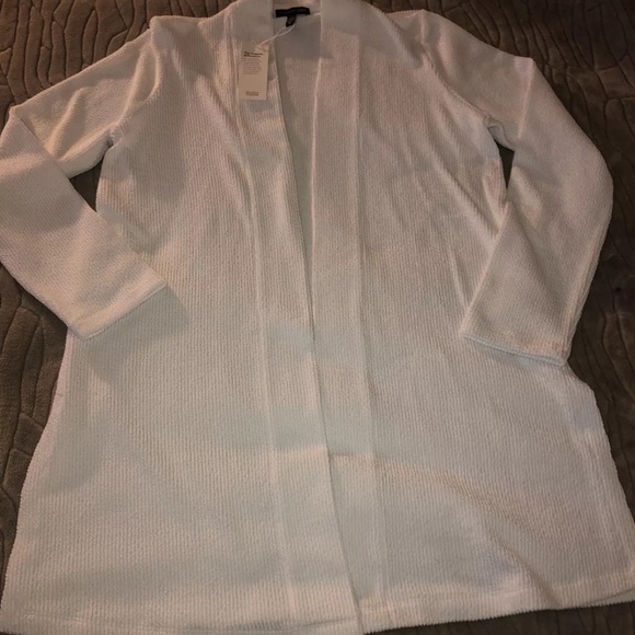 Eileen Fisher Womens Jacket White Size S/P Textured Side-Slit $258 - Picture 4 of 9